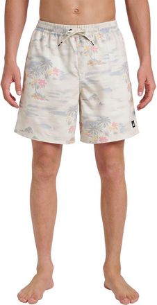 Quiksilver Everyday Water Repellent Tropical Surf Volley 6-Inch Swim Trunks in Moonstruck at Nordstrom, Size Xx-Large