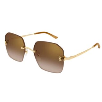 Cartier Sunglasses, unisex, Yellow, 55 MM, Ct0591S Sunglasses