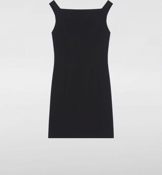 Givenchy Womens Mini Dress Sleeveless Square Neck - Black Wool - Size EU 36 (Womens)