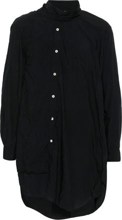 Comme Des Garçons button-fastening asymmetric shirt - men - Fabric - M - Black