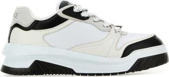 Versace White Lace Up Sneakers