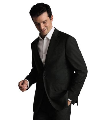 CHARLES TYRWHITT Puppytooth Slim Fit Italian Suit Jacket