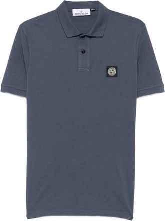 Stone Island Logo-patch Slim-fit Cotton Polo Shirt