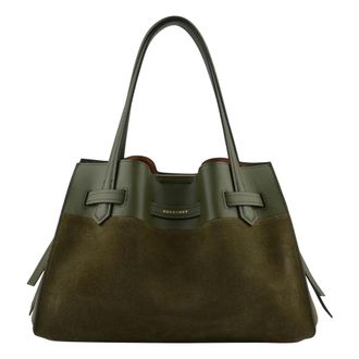 Pourchet Tassen, Dames, Groen, ONE Size, Leer, Shoulder Bag