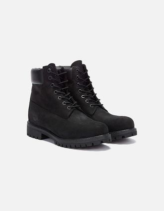 Timberland Mens Timberland Mens Black Premium 6 Inch Nubuck Leather Boots - Size: UK 6 / eu 39.5 / us 6.5