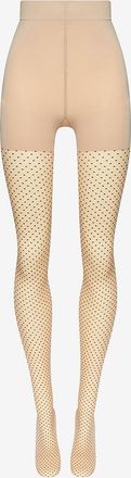 Wolford Getupfte transparente Strumpfhose Control Dots