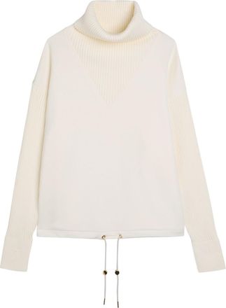 Varley Hannah High-neck Stretch-jersey Sweatshirt - Ecru - Xxs (UK4 / Xxs)