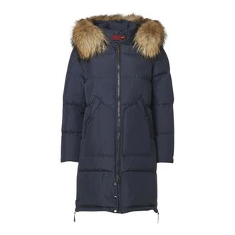 Danwear Winter Jackets, female, Blue, Size: 3XL Navy Real Fur Jacket 2010-500R