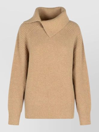 Loulou Studio cecil cashmere sweater fold over collar