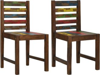 vidaXL Sillas de comedor 2 unidades madera maciza reciclada vidaXL
