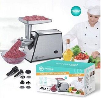 Trade Shop Trade Shop - Tritacarne Elettrico Tx-8247 Accessori 2000 W Ideale Per Tritare Salsicce Kebbe
