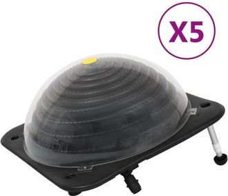 vidaXL Calentadores Solares De Piscina 5 Pzas Hdpe Aluminio 75x75x36cm Vidaxl