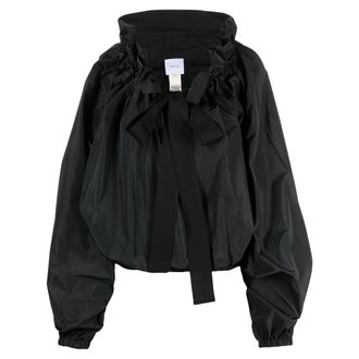 Patou Grosgrain Puff-sleeve Blouse