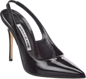Manolo Blahnik Allura 105 Patent Slingback Pump