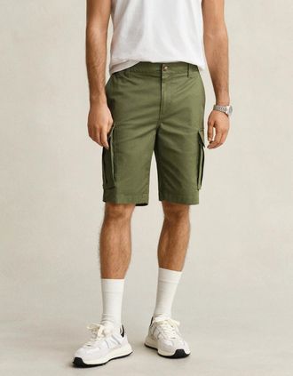 GANT Mens GANT Mens Regular Fit Classic Cargo Shorts - 379 Dry Herb Green - Tan - Size: 32/38
