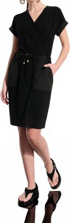 Joseph Ribkoff Memory Straight Wrap Dress In Black