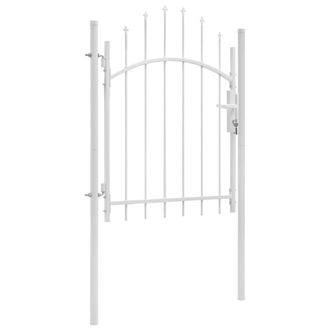 vidaXL Puerta De Jard&iacute;n De Acero Blanco 1x1,75 M Vidaxl
