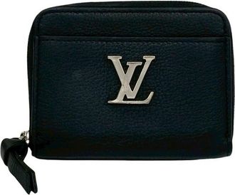 Louis Vuitton Black Leather Coin Purse/Coin Case (Pre-Owned)