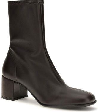 Prada Womens Stretch Nappa Leather Ankle Boots Moro