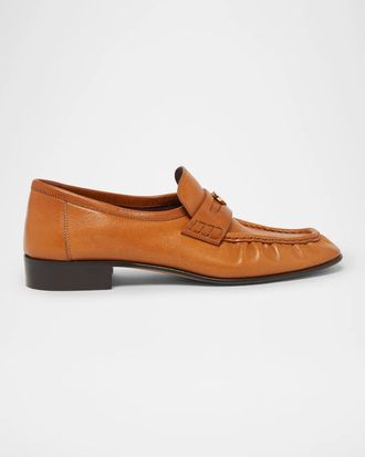 Chlo&eacute; Letti Leather Loafers