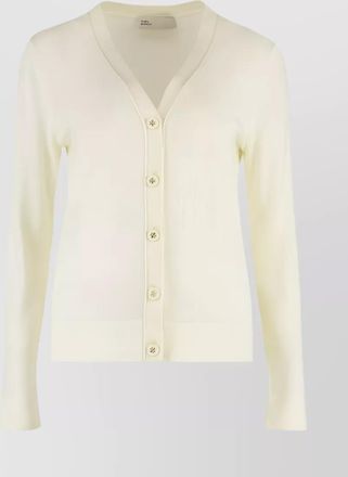 Tory Burch wool silk fine knit v-neck cardigan