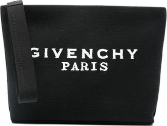 Givenchy Clutches, female, Black, Size: ONE SIZE Wrist Strap Zip Clutch