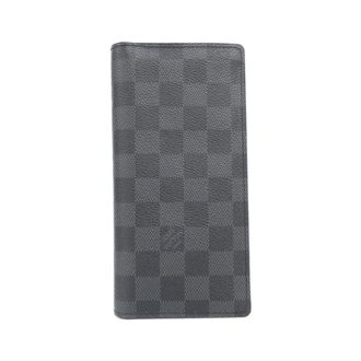 Louis Vuitton Dark Gray Gray Coated Canvas Long Wallet (Bi-Fold) (Pre-Owned)