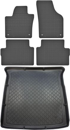 OEM Seat Alhambra Ii Van Desde Septiembre De 2010 Hasta 2020. Juego De Alfombrillas De Goma Para Coche Y Alfombrilla Para Maletero