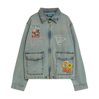 Barrow Denim Jackets, male, Blue, Size: XL Denim Jacket