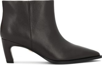 Kazar Riviel Enkellaarsjes - Dames - Laarzen met Hak - Bruin - 39 EU - Leer - Schoenen