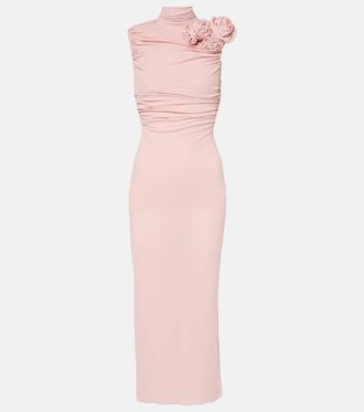 Magda Butrym Ruched silk-blend midi dress