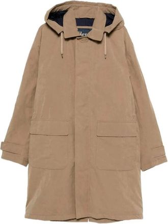 Herno Gewatteerde Lange Parka - Heren - Parka Jassen - Beige - XL - Katoen - Jassen