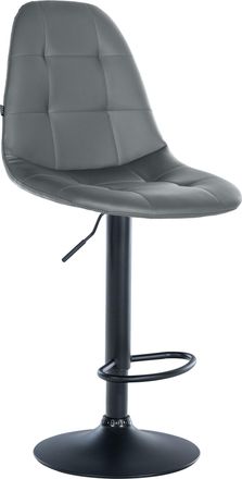 Clp Clp - Taburete De Bar Elmore En Polipiel Gris Metal Negro Mate