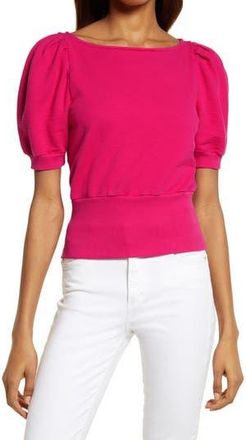 AG - Adriano Goldschmied Walker Puff Sleeve Top in Florescent Mage at Nordstrom Rack, Size X-Small