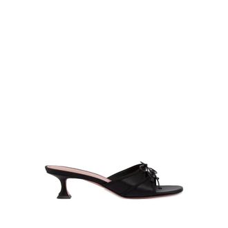 Amina Muaddi Heeled Mules, female, Black, Size: 11 US Eleonora Slipper 45