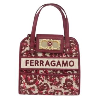 Ferragamo Pre-owned Leren Handtas - Dames - Pre-owned - Rood - Maat: ONE Size Leer