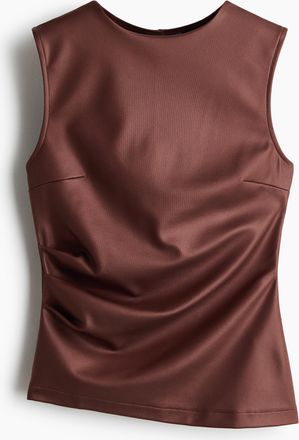 H&M Drapiertes Interlock-Top - Beige