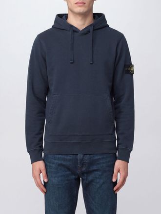 Stone Island Felpa con cappuccio in cotone con tasca a marsupio e fit relaxed