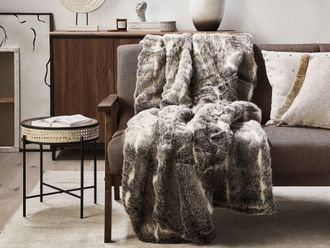 Beliani Manta de acrílico marrón 200x150cm