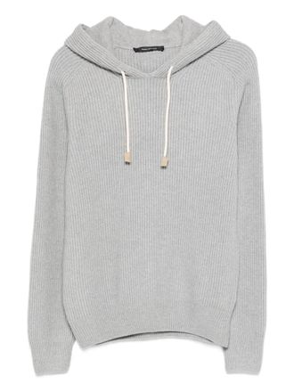 Tagliatore hooded sweater - men - Virgin Wool/Viscose/Cashmere - 50 - Grey