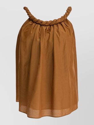 Loulou Studio sleeveless loose dress braided neckline