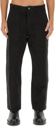 Marcelo Burlon Black Straight Logo Pants