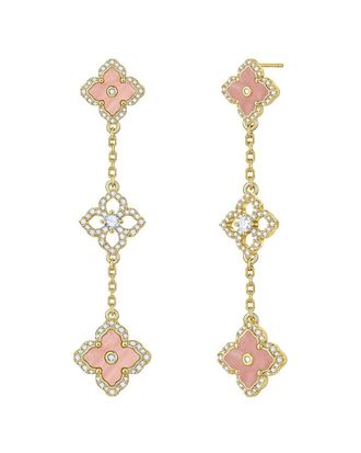 Liv Oliver 18K Plated Tier Drop Earrings