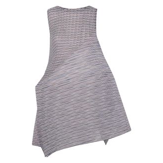 Issey Miyake Kleedjes, Dames, Veelkleurig, M, Polyester, Generic Stripes Machine Pleats Dress