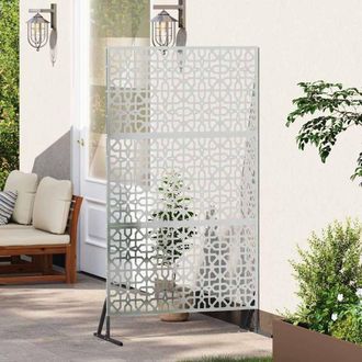 Berkfield Home Privacy Screen 100x50x180 cm Galvanised Steel in Silver | Size: 100 x 50 x 180 cm