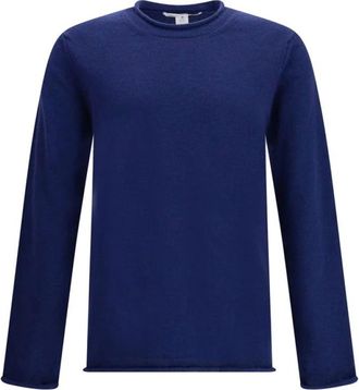 Comme Des Gar&ccedil;ons Aw 25 Wollen Overhemd Gemaakt in Japan - Heren - Ronde hals truien - Blauw - L - Wol - Truien & Vesten
