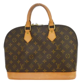 Louis Vuitton Alma Handbag Monogram Canvas Brown Canvas Handbag (Pre-Owned)