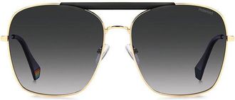 Polaroid PLD 6201/S/X Polarized I46/WJ Womens Sunglasses Gold Size 59