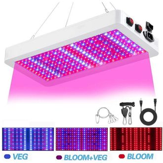 OEM L&aacute;mparas Led De Cultivo Para Interiores 1000/216 Led De Espectro Completo Para Hortalizas Y Flores De Interior Con Term&oacute;metro De Hilo Daisy P-crezuo