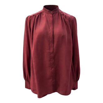 Mars&eacute;m Shirts, female, Red, Size: XS Camicia Coreana con Manica a Sbuffo Effetto Organza